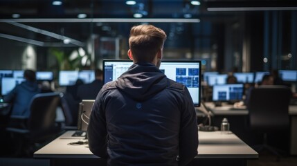 Wall Mural - it professionals work in peace and quiet and develop their programming skills