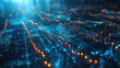 The bustling city's electric pulse comes to life at night, captured in a blurred screenshot of a circuit board, a perfect representation of our modern society's reliance on technology