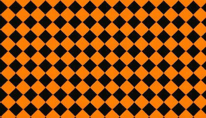 Canvas Print - orange and black abstract geometric background