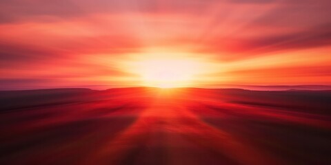 Canvas Print - Red sunset background, a spectrum of crimson, symbolizing day's closure and dawn's hope.