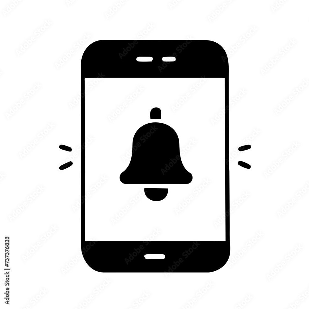 Iphone Ringing Symbol A ringing phone icon, conveying the classic symbol of communication and ...
