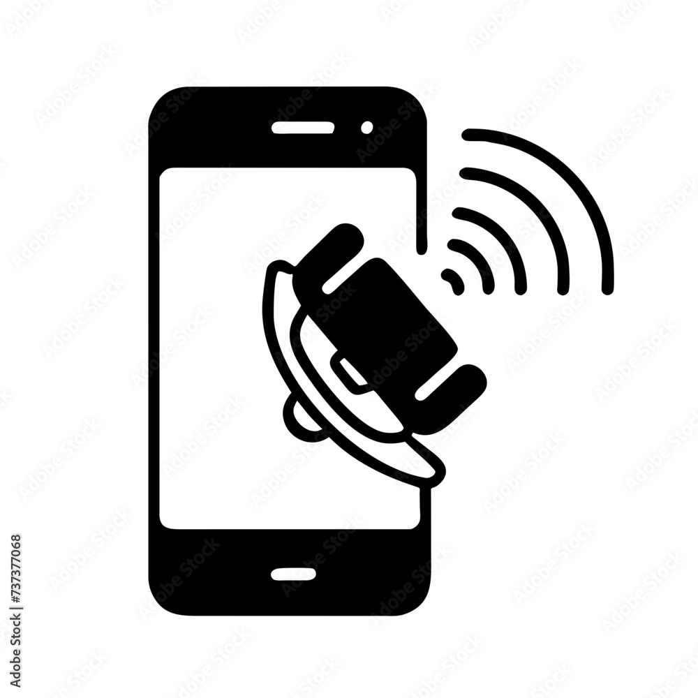 Iphone Ringing Symbol A ringing phone icon, conveying the classic symbol of communication and ...