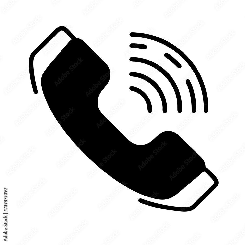 Iphone Ringing Symbol A ringing phone icon, conveying the classic symbol of communication and ...