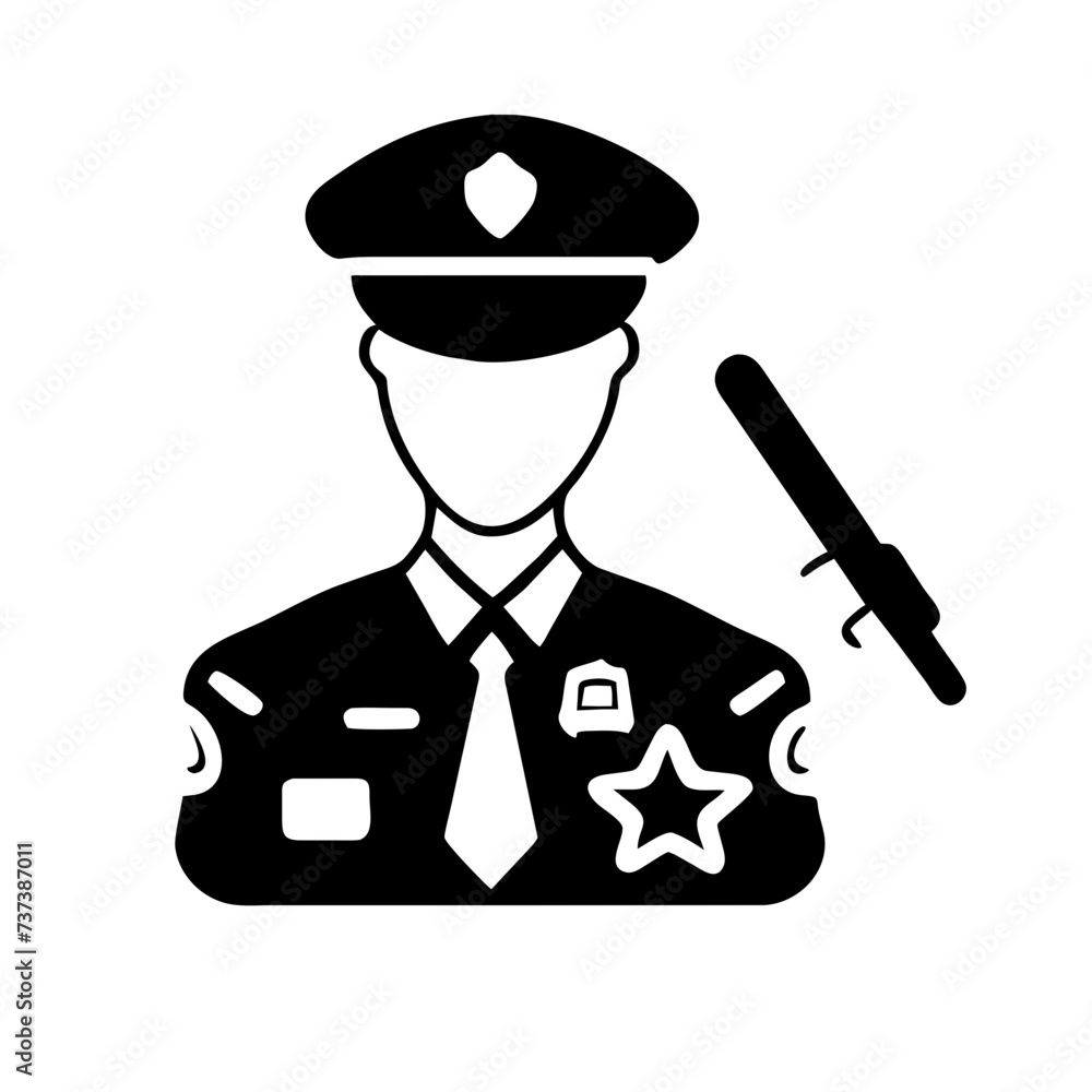 Law enforcement icon representing law, judgment, lawsuit, and criminal ...