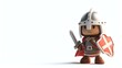 A delightful 3D cute knight character, perfect for adding a touch of whimsy to any project. This adorable knight stands proudly on a white background, ready to embark on exciting adventures.