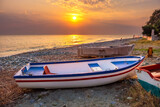 Fototapeta Londyn - Aegean Sea at dawn. Greece