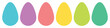Easter eggs icons colorful collection. Flat design vector illustration