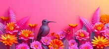Bird On Flower