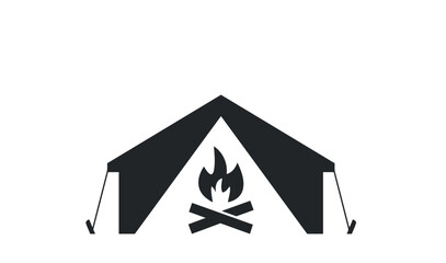 Wall Mural - tent icon vector illustration