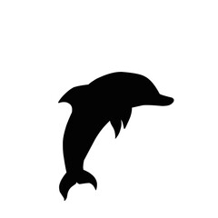 Canvas Print - Silhouette Of Dolphin 