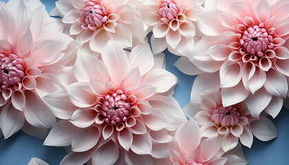 Wall Mural - Vibrant colored petals create a beautiful floral pattern in nature generated by AI