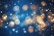 Abstract blue background with Christmas celebration shinny lights
