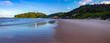 panorâmica da praia do Defunto cidade de Governador Celso Ramos Santa Catarina Brasil  praia das Bananeiras praia das Cordas