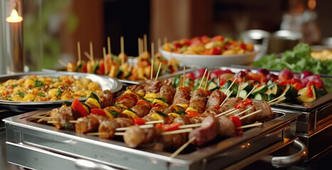 Poster - Delicious and varied buffet food catering