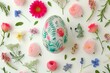 Happy Easter Eggs Basket good friday. Bunny in flower easter Coastal bloom decoration Garden. Cute hare 3d gleeful easter rabbit spring illustration. Holy week flower card wallpaper fuzzy toy