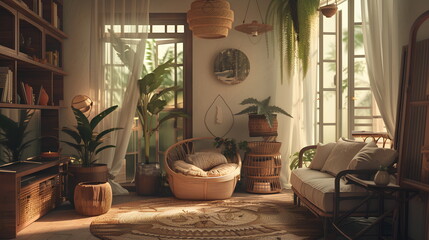 Wall Mural - Cozy living room interior