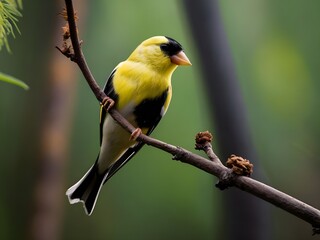 Wall Mural - Beautiful bird in nature,  blurry background, bird in a tropical garden