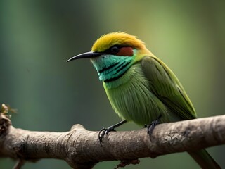 Beautiful bird in nature,  blurry background, bird in a tropical garden