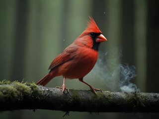 Wall Mural - Beautiful bird in nature,  blurry background, bird in a tropical garden