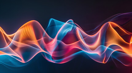 Wall Mural - abstract digital wave tech