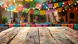 beautiful bar in Mexico celebrating May 5 with flags and daylights in high resolution and quality