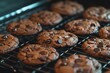 © LimeSky - Freshly baked double chocolate chip cookies photographed