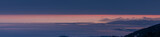 Fototapeta Boho - coucher de soleil sur la Mer Méditerranée et la piste de Aéroport de Nice-Côte d'Azur .