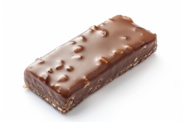 Sticker - Delicious protein bar with glaze on a white backdrop