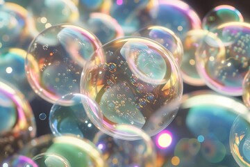 Wall Mural - abstract background with bubbles