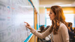 © Franco - teacher teaching in a classroom using a whiteboard