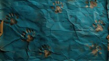 A Close Up Of A Piece Of Paper With A Picture Of A Dog's Pawprints On It.