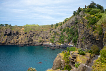 Wall Mural - A beautiful bay in the village of Capelas. Sao Miguel Island, Azores, Portugal.