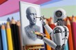 An image representing artificial intelligence creating a painting