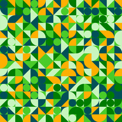 Wall Mural - geometric trendy pattern. modern colorful background with simple elements. retro texture with basic 