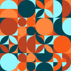 Wall Mural - geometric trendy pattern. modern colorful background with simple elements. retro texture with basic 
