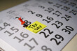 © B_V_PHOTOGRAPHY - Red tack in calendar pointing at April 15th 2024, Tax Day in the USA for 2023 earnings. High quality photo