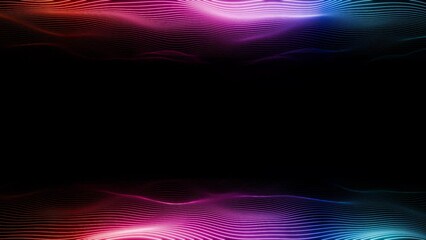 Wall Mural - abstract colorful futuristic animated wave lines background, 4k seamless loop backdrop video as technology concept	