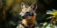 Striped Enigma: A Hyena's Gaze In Its Wild Kingdom