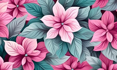 Wall Mural - flowers watercolor abstract background design