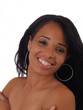 Bare Shoulder Portrait Attractive African American Woman