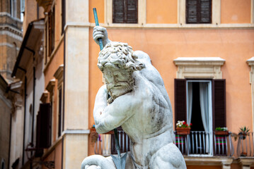 Sticker - Neptune Fountain - Rome - Italy