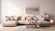 Interior design of modern living room inspired with scandinavian elegance 