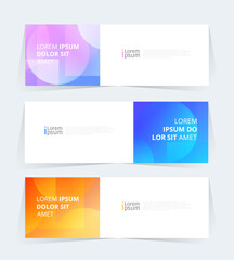 Wall Mural - geometric banner design with vector presentation template.