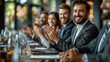 © akarawit - Businessman clapping for success in conference room