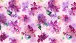 © ROKA Creative - Watercolor floral seamless pattern with blurred pink lilac flowers