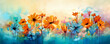 Summer flowers in an artistic background, capturing the vibrant beauty and colors of nature in a creative floral design