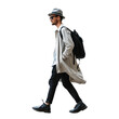 © autonomous - A man walking Full body Dicut, People, isolated on transparent png.