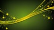 Green and yellow bokeh abstract banner design