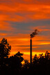 © Martin Erdniss - Sunset with a sugar factory silhouette near Plattling, Isar, Bavaria, Germany