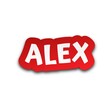 3D Alex name text banner